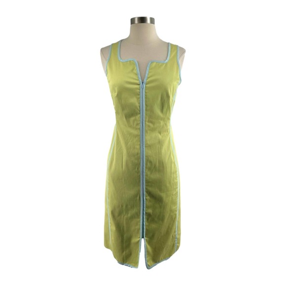 Oscar de la Renta Dresses & Skirts - Vintage Oscar De La Renta for Bergdorf Goodman Yellow Blue Silk Dress Size 6 EUC